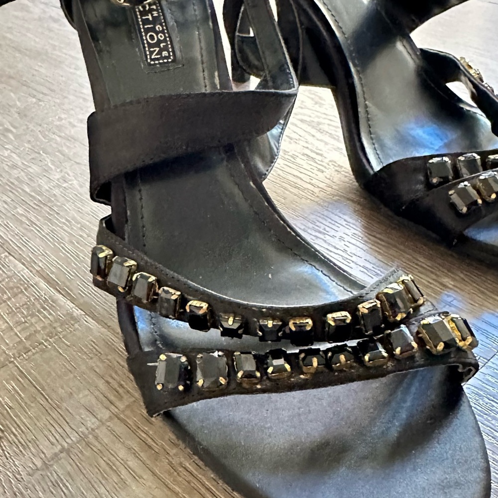 Black Beaded Women's Sandals